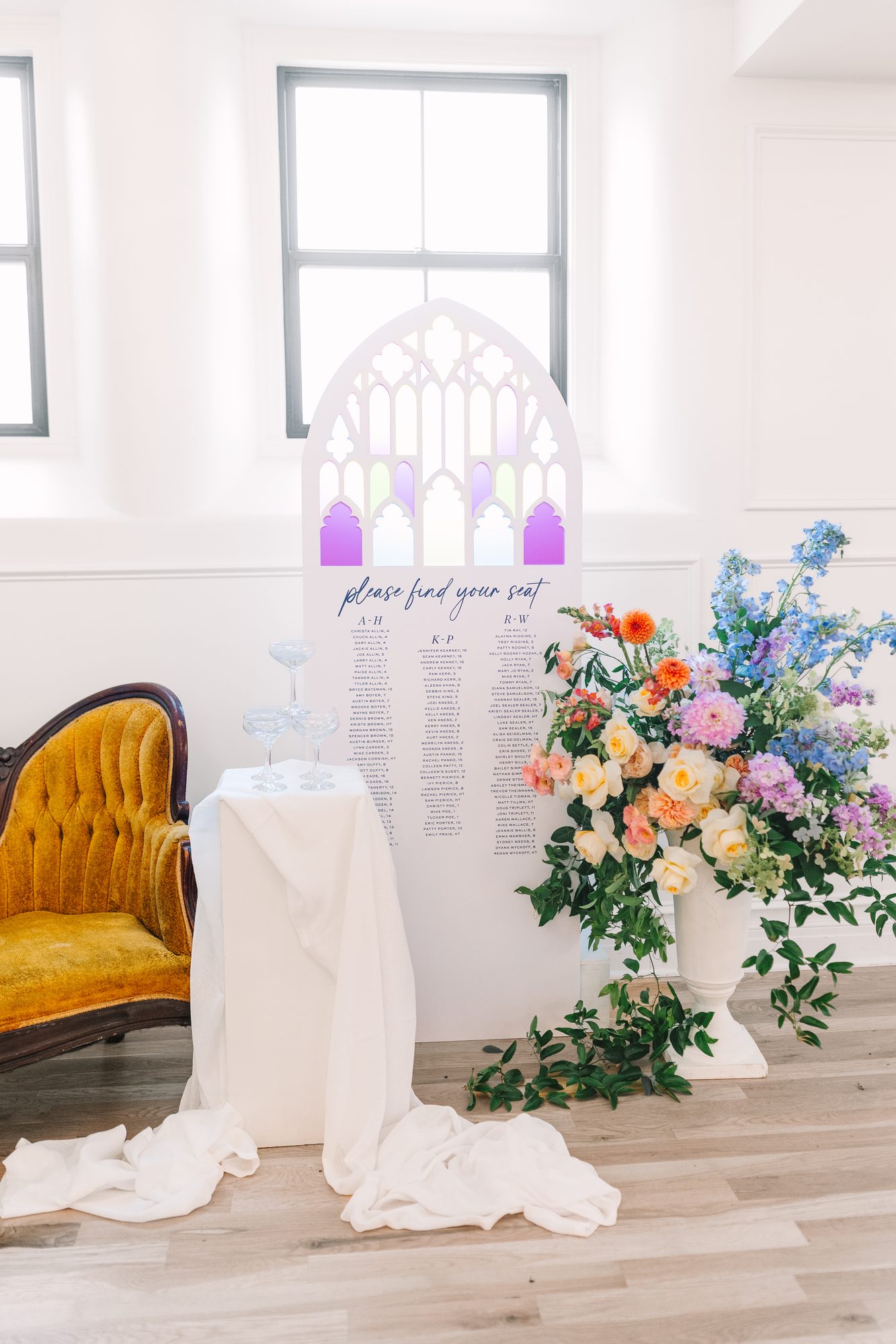 The chapel interior at Melrose Abbey, a Kansas City wedding venue